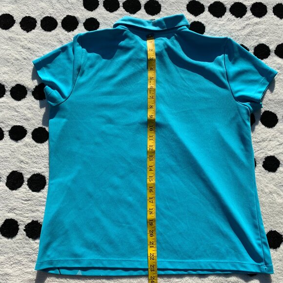 Izod Golf Blue Graphic Diamond Print Golf Polo Shirt - Picture 7 of 9